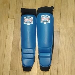 Blue Combat Sports sparring Shin Guards adult xl mma kickboxing leg pads